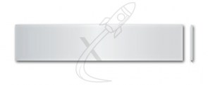 Briefkastenschild Schweizer 110 x 25 Kunststoff silber